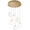Afx Loretto 6 Light Round Pendant, Medium Base 120V, Satin Brass LRTP99MBSBRND6 - alternate 1